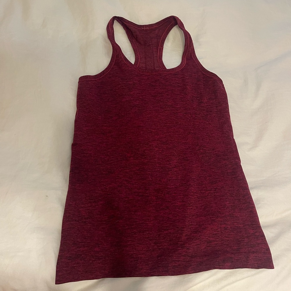 Maroon Lululemon swiftly Racerback Tank